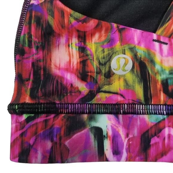 Lululemon Sports Bra Women's Size 4 Energy Bra Multicolor Abstract Criss Cross - Picture 6 of 9